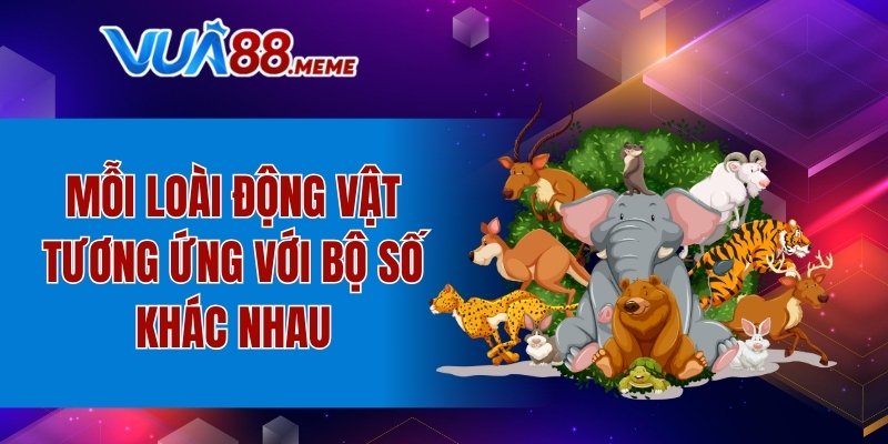 Mỗi loài động vật tương ứng với bộ số khác nhau