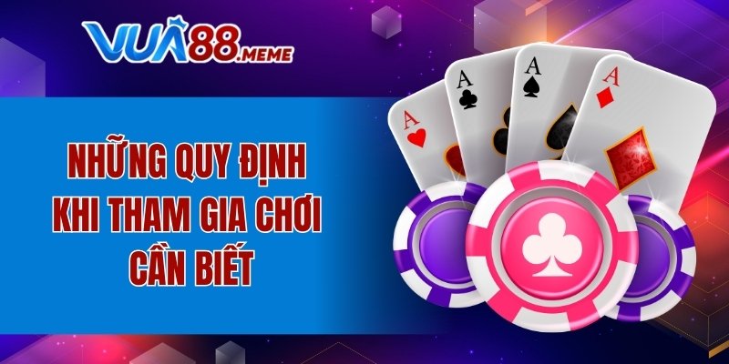Những quy định chung khi tham gia chơi cần biết